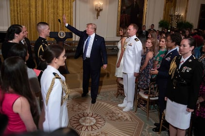 Trump e la first Lady Melania alla Celebration of Military Mothers alla Casa Bianca 5