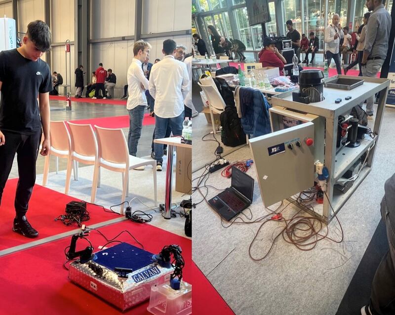 Robotganes-finslisti contest al BiMu Fiera Milano