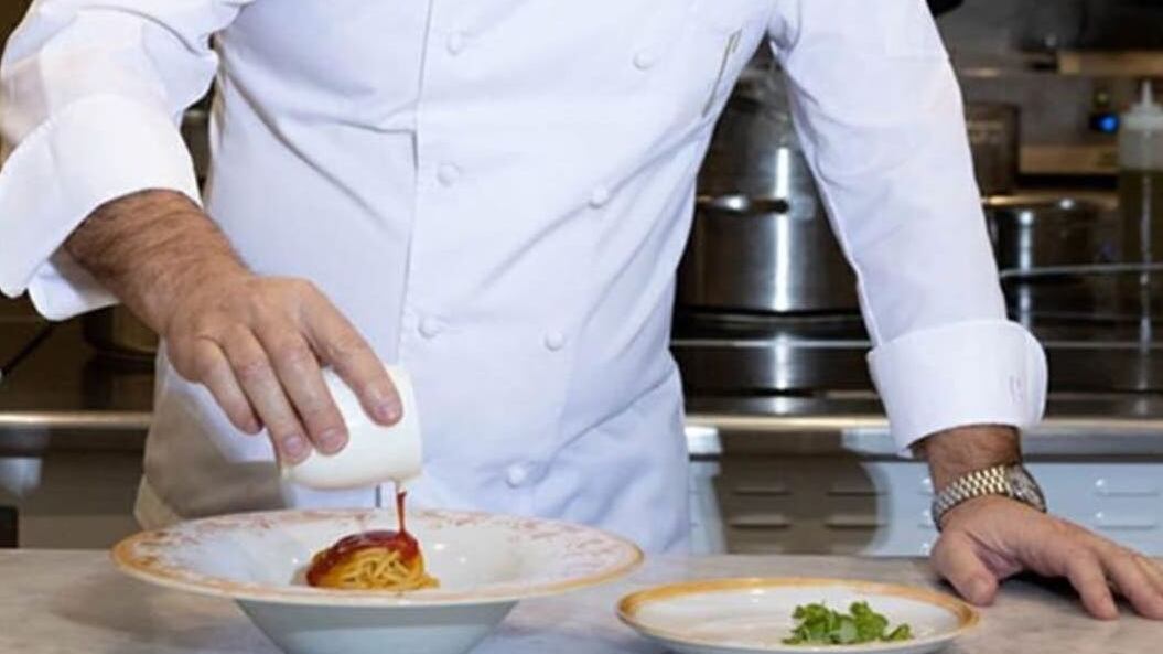 Spaghetto giallo Eataly di Cracco e Alta Langa Fontanafredda