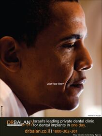 Una pubblicità israeliana ironizza: "Barack, perso i denti?" 1