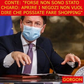 Ecco la satira del giorno. Conte riapre i negozi 1