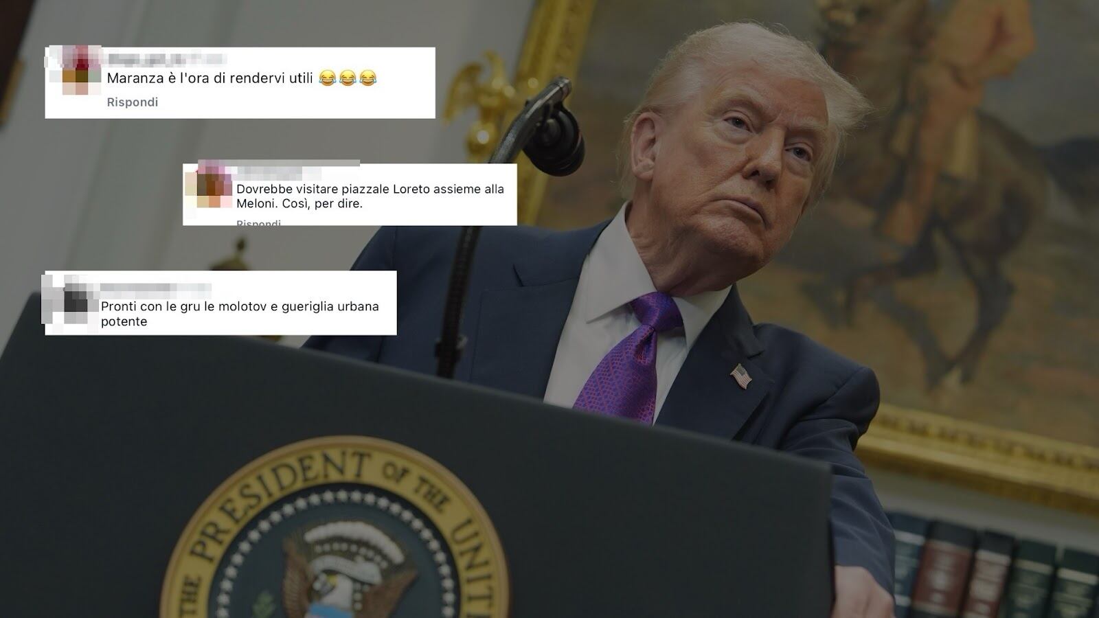 "In piazzale Loreto con Meloni". La minaccia antagonista su Trump a Milano