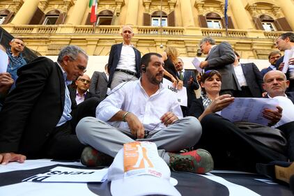 Esodati, Salovini guida l'occupazione del Mef 12