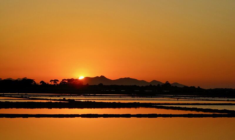 Tramonto nelle Saline
