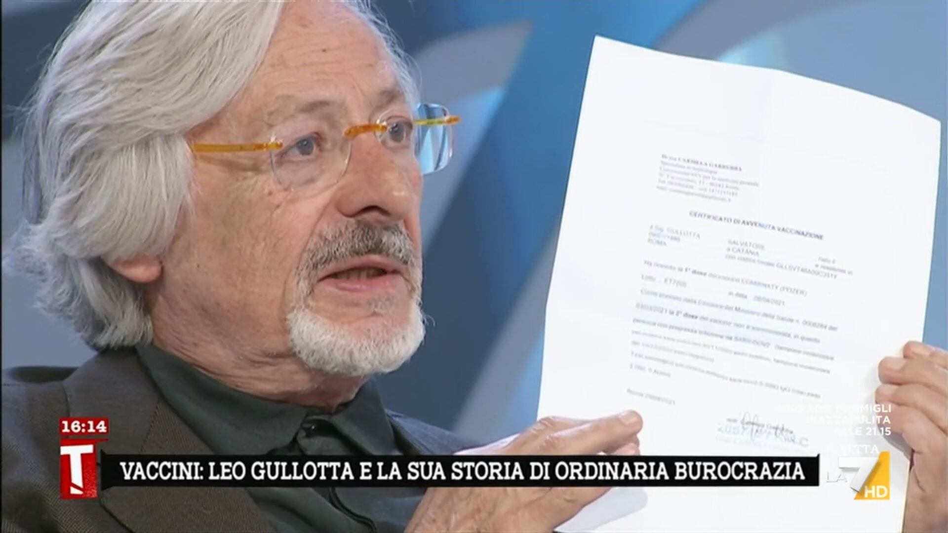 "L'ho fatto e non risulta": Gullotta e il giallo del vaccino