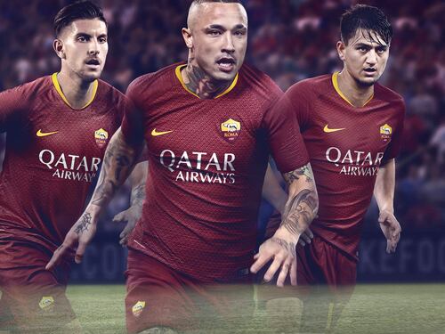 La prima maglia 2018-2019 della Roma, l'esordio con la Juve