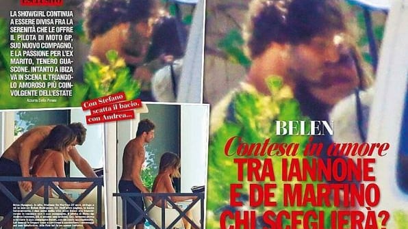Belen sempre più serena con De Martino: "Un bacio sulla guancia e una carezza sul collo"