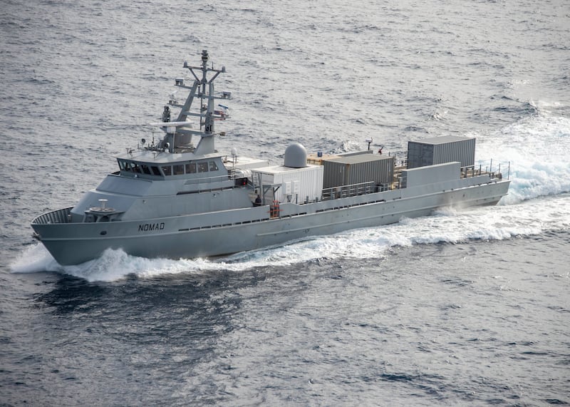 La nave senza pilota Usv Nomad della Marina statunitense.