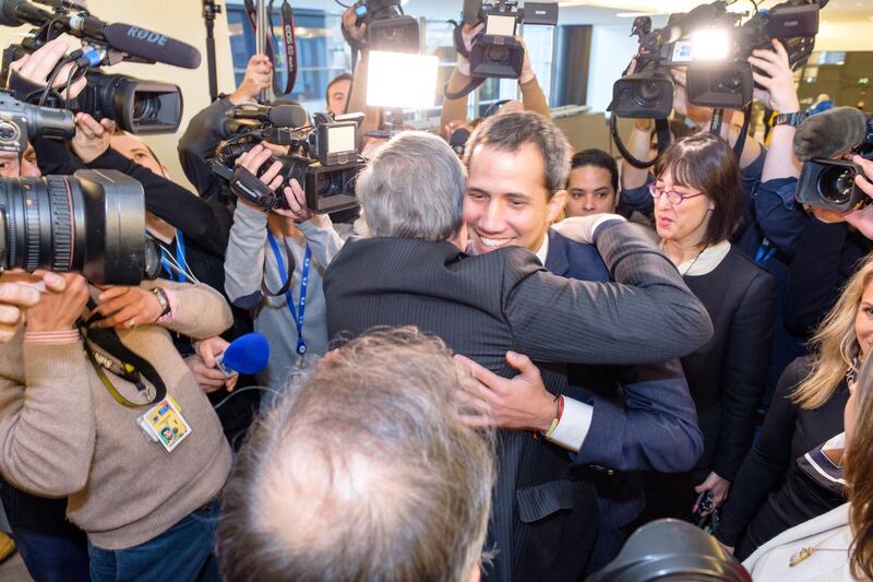 Tajani e Guaidó a Bruxelles 2