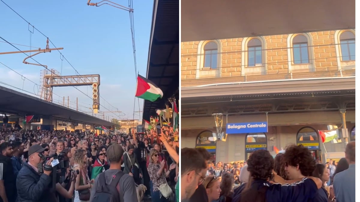 I pro-Pal bloccano la stazione di Bologna. "Danni a migliaia di viaggiatori"