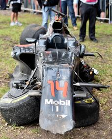 Lo schianto di Alonso 12