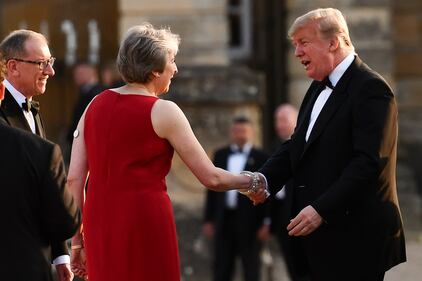 Trump incontra Theresa May a Blenheim Palace 3