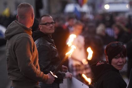 Germania, la manifestazione di Thuegida contro l'islam 1