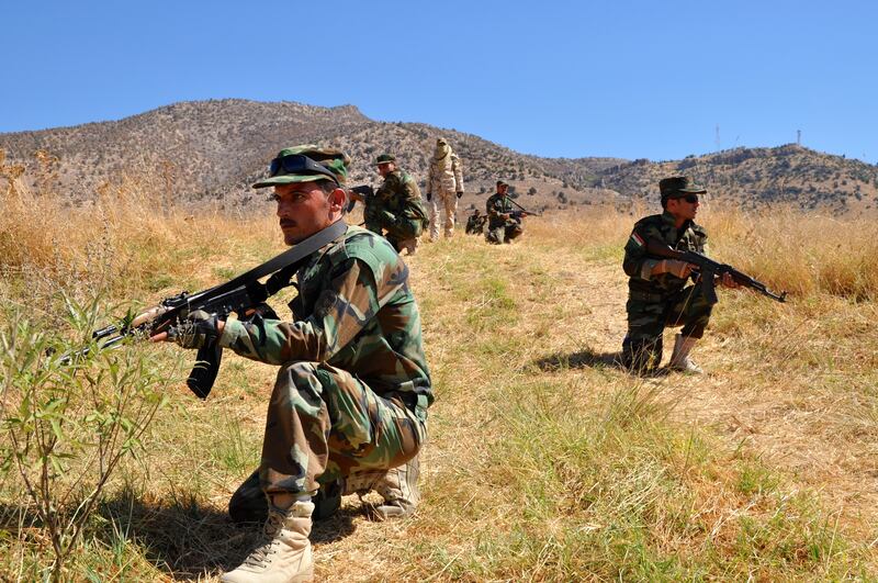 Addestramento dei guastatori paracadutisti ai Peshmerga contro le trappole esplosive