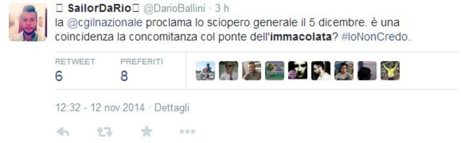 Twitter contro la Cgil: "Così allungano il ponte" 1