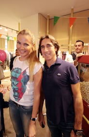 Federica Panicucci e Mario Fargetta da Dolce e Gabbana a Milano (2013)