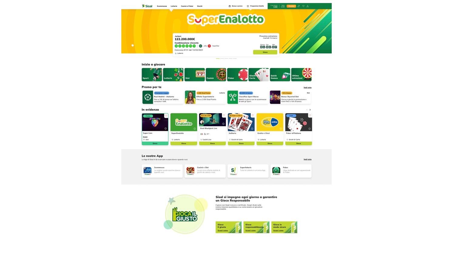 Sisal.it, è online il nuovo sito: cyber security ed esperienza di gioco coinvolgente