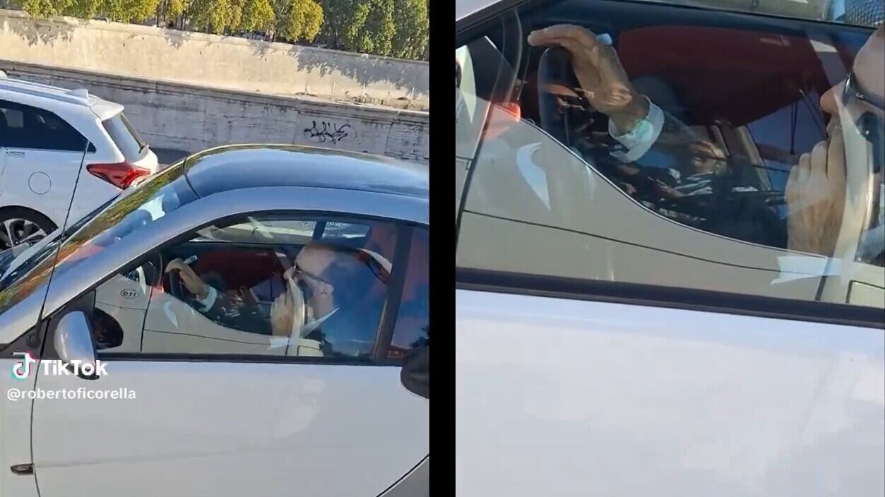 Benigni in auto col cellulare, snobba pure i fan. È polemica