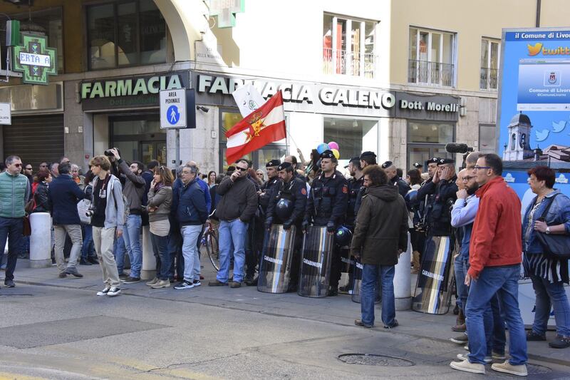Le contestazioni a Salvini a Livorno 2