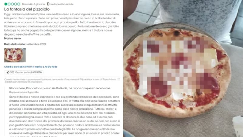 Pizza bestemmia recensione Tripadvisor