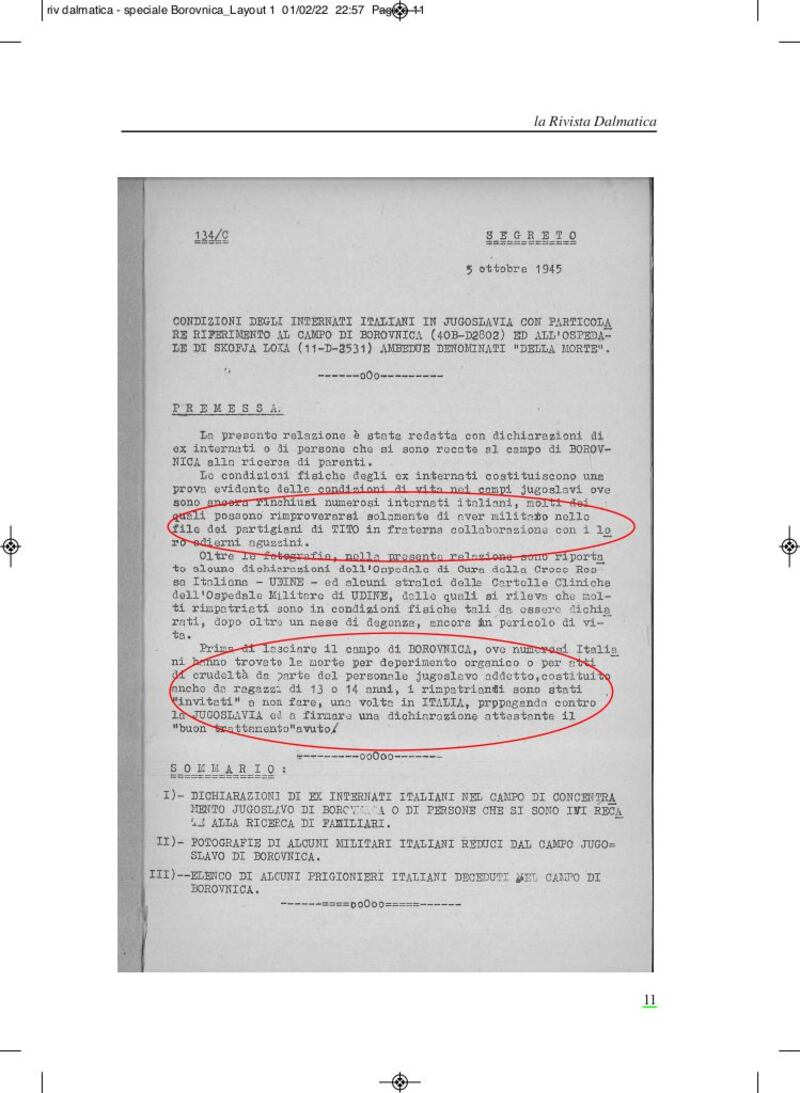 Il rapporto segreto sulle torture titine 2