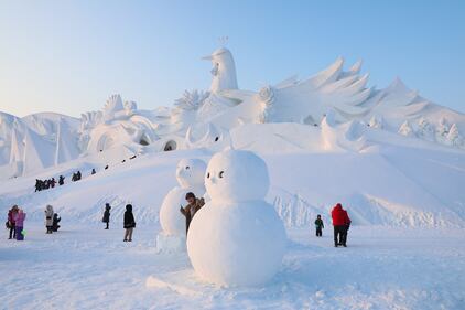 Le sculture di ghiaccio e neve al Festival internazionale in Cina 5