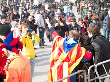 Tifo blaugrana in Piazza Duomo 5