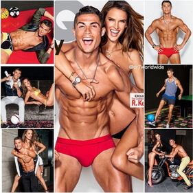 Due fisici perfetti: le pose hot di Ronaldo e della Ambrosio 5