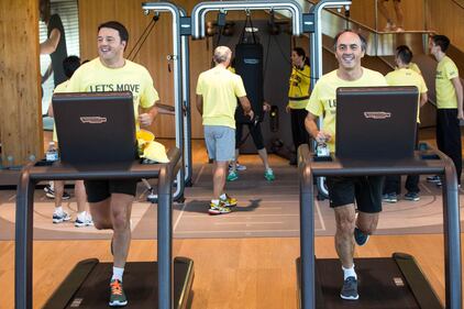 Renzi si allena all'alba alla Tecnogym 6
