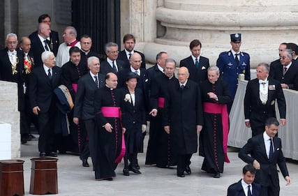 Napolitano e Renzi a San Pietro 2