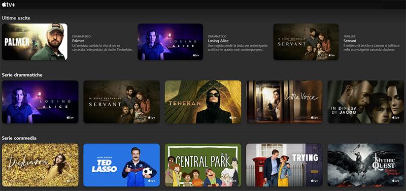 Apple TV+: il catalogo