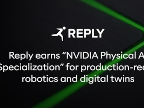 Reply ottiene da NVIDIA la "Physical AI Specialization” per le sue competenze in robotica e digital twin