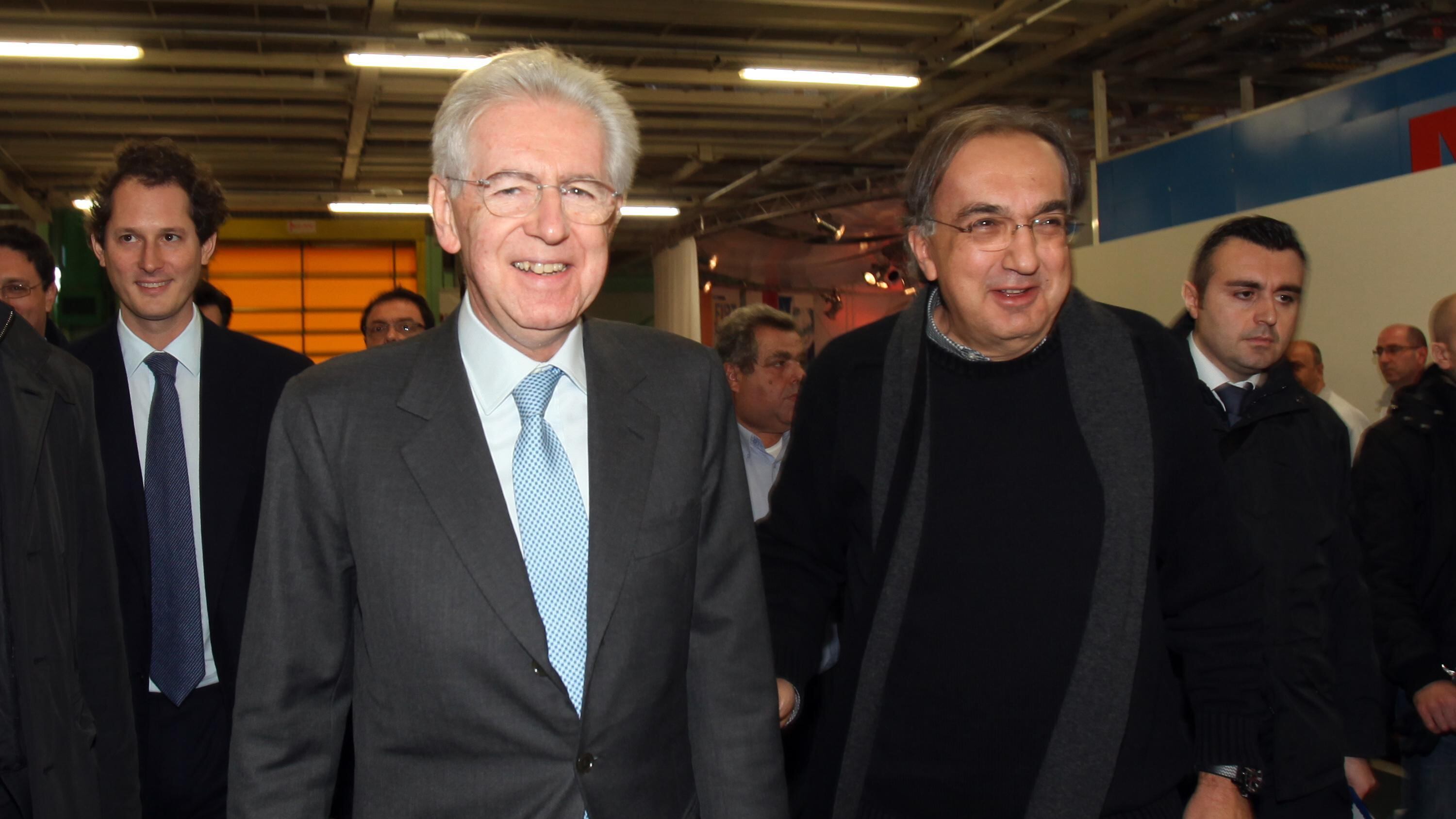 Monti in campagna elettorale: visita allo stabilimento Fiat