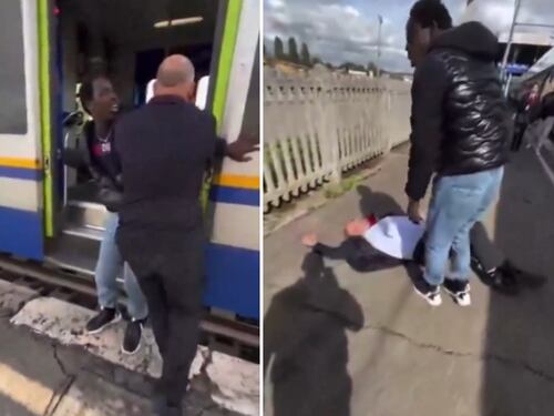 Straniero impedisce al capotreno di tornare a bordo e lo scaraventa a terra: il video virale