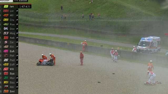 MotoGP, terribile volo di Pirro nelle libere del Mugello a 350 Km/h