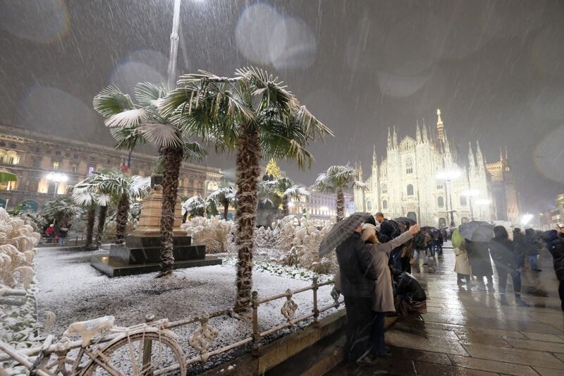 Arriva la prima neve a Milano 15