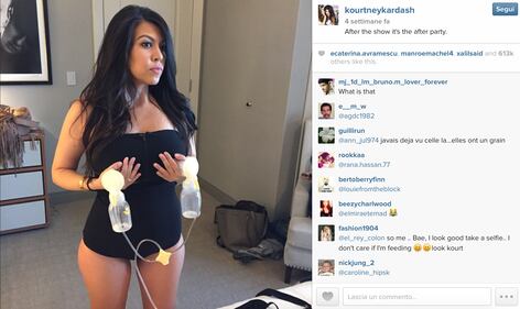 Kourtney Kardashian pompa il latte dal seno su Instagram 3