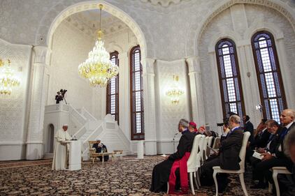 Papa Francesco visita la moschea di Baku 3