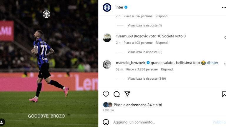 L'addio di Brozovic all’Inter è polemico: "Grande saluto, foto bellissima…"