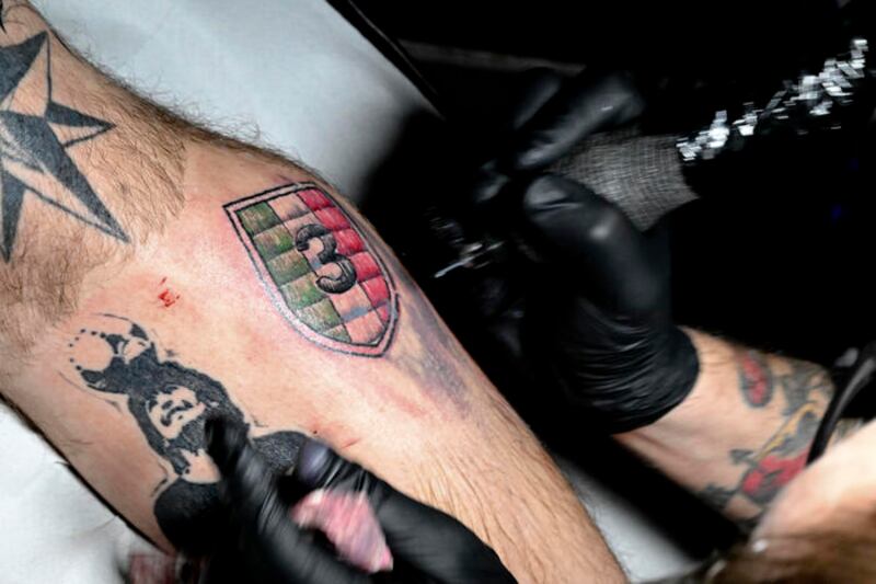 Tatuaggio scudetto Napoli