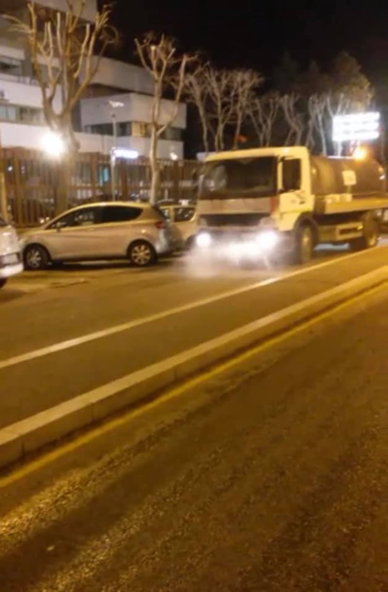 Foggia, le immagini della sanificazione delle strade 1