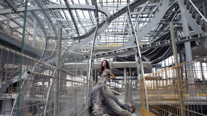 Alta moda a Roma: Gattinoni sfila nei cantieri della "Nuvola" di Fuksas