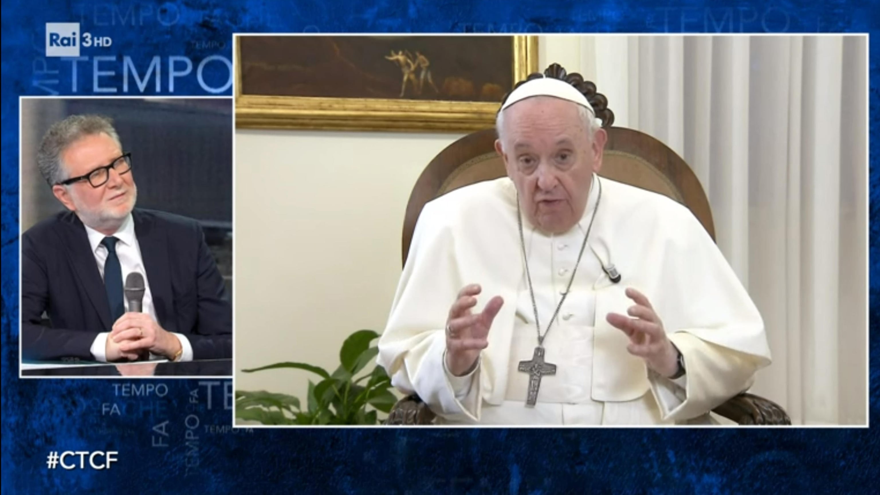 La confessione del Papa da Fabio Fazio non è in "diretta", ma piace al pubblico