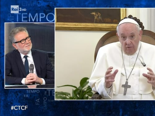 La confessione del Papa da Fabio Fazio non è in "diretta", ma piace al pubblico