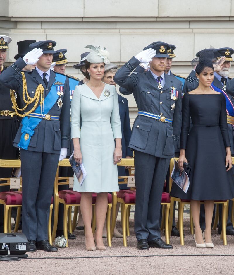 Meghan Markle e Kate Middleton al centenario del Raf 3