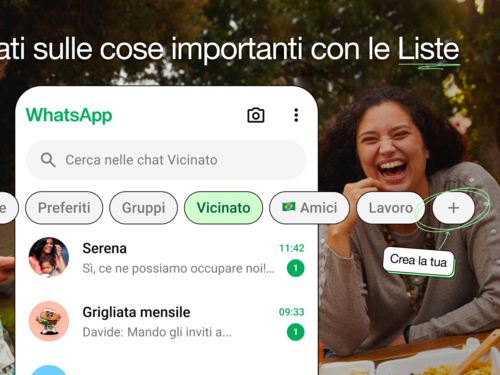 WhatsApp introduce le liste per le chat: come organizzare e filtrare le conversazioni