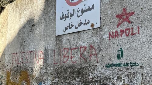 "Palestina libera", "Resistere senza compromessi". Scritte choc (in italiano) sui muri di Betlemme 2