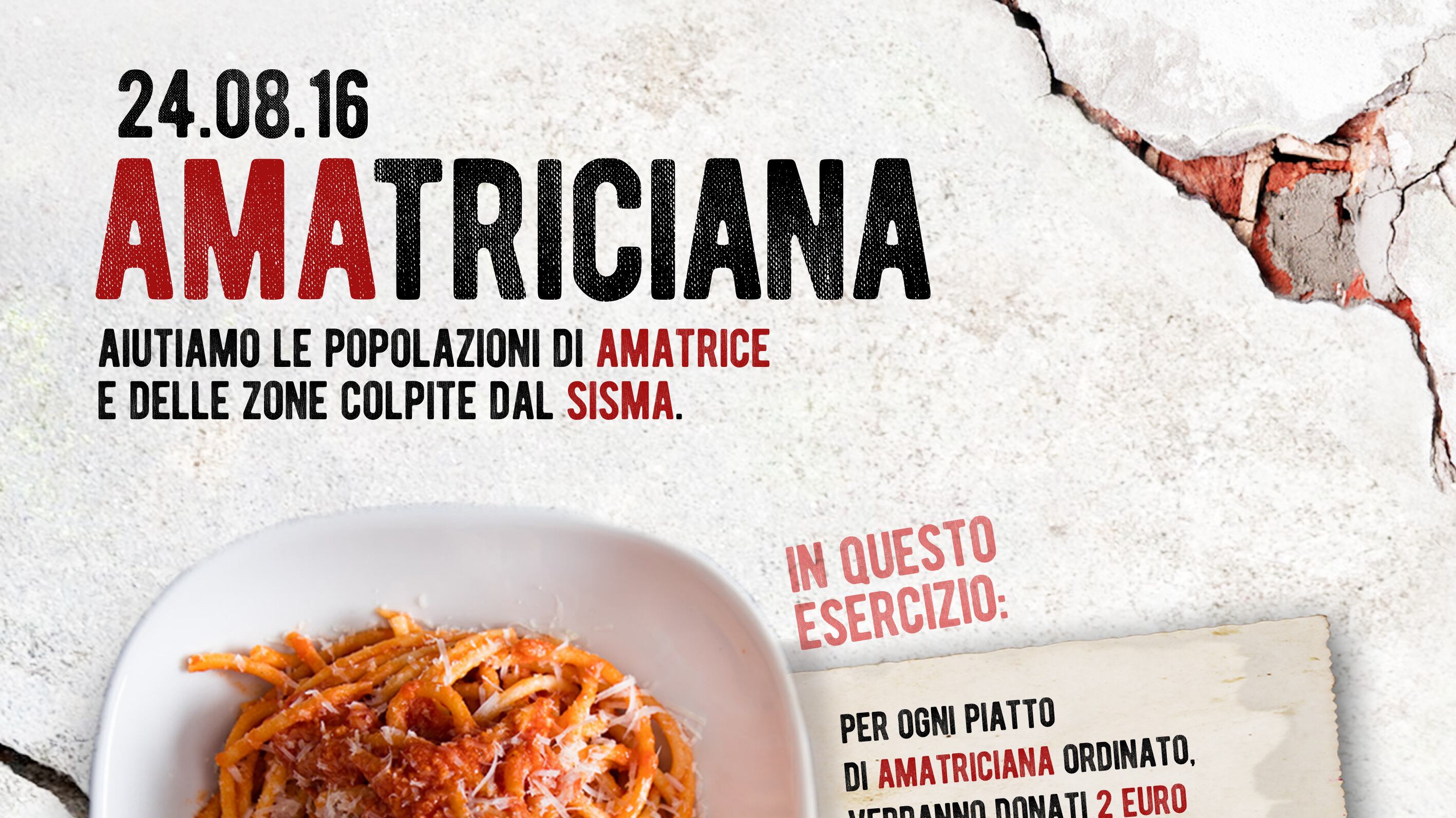 La proposta di Campana: "Due euro alla Croce Rossa per ogni piatto di amatriciana"