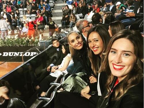 La Boschi va in tribuna agli internazionali di tennis (con due amiche)
