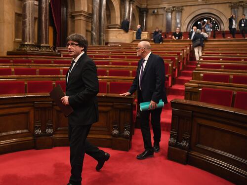 Le fasi del discorso sull'indipendenza di Puigdemont